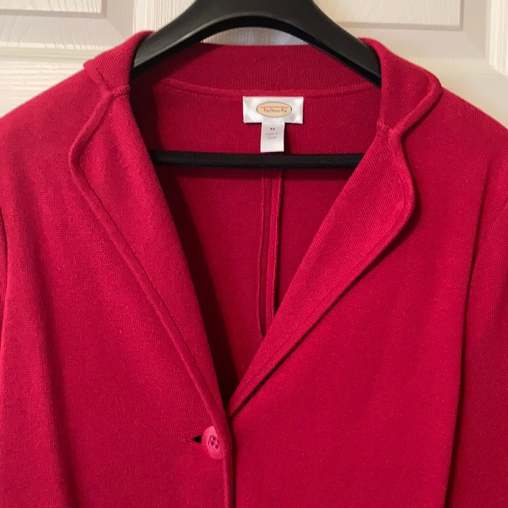 Red button down cardigan/jacket - Picture 3 of 5